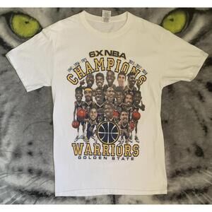 Rare Style 2017 - 2018 Golden State Warriors 6X Champion Team Shirt S